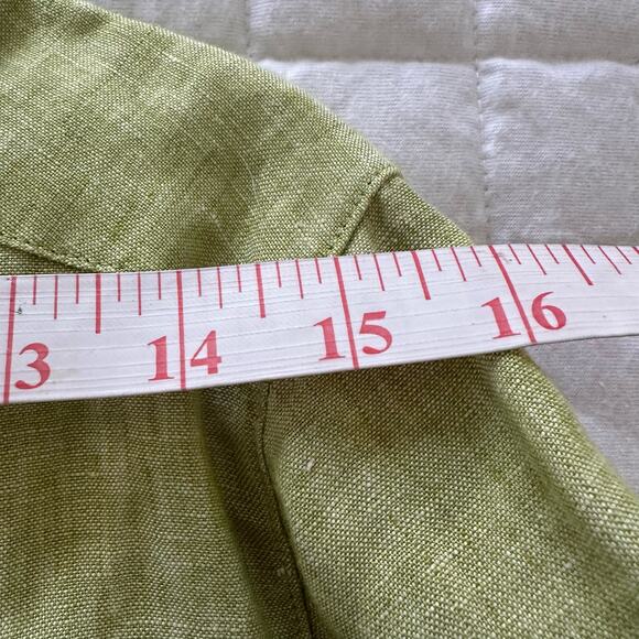 J JILL Womens Jacket MP Linen Embroidered Detail Spring Lagenlook Casual Preppy - Picture 13 of 13